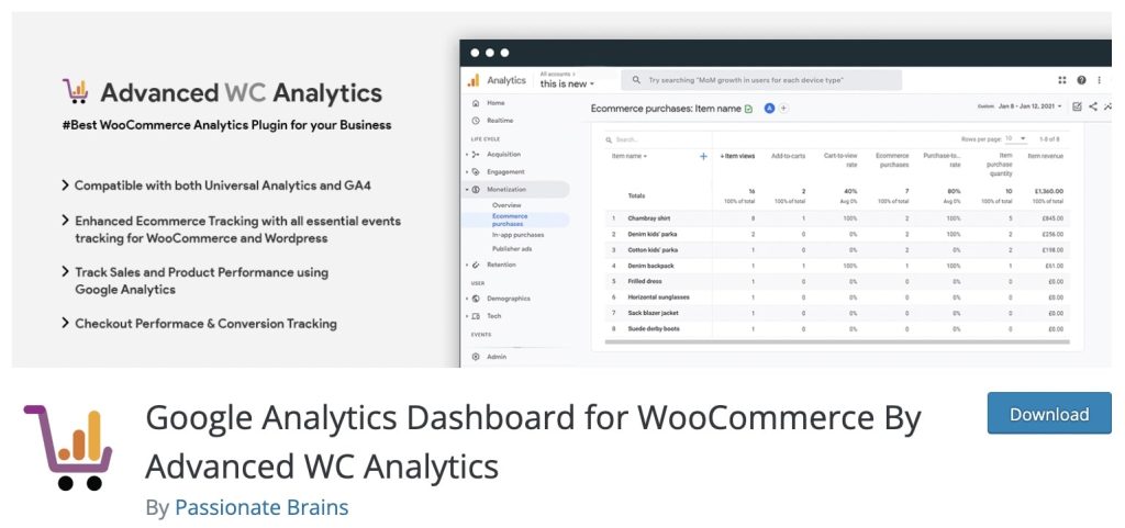 Advanced WC Analytics plugin