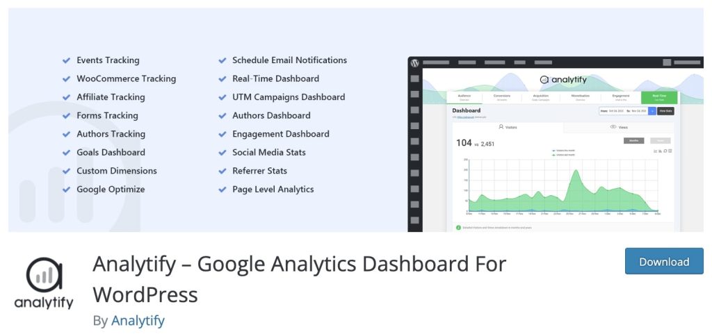 Analytify – Google Analytics Dashboard For WordPress