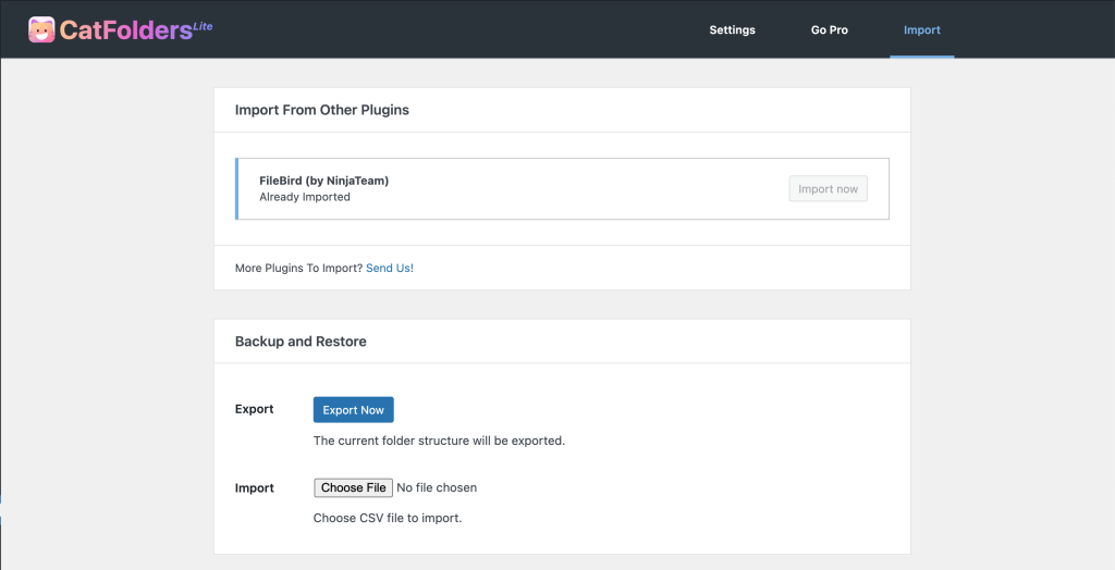 The-Import-tab-allows-you-to-import-and-export-the-folder-structure