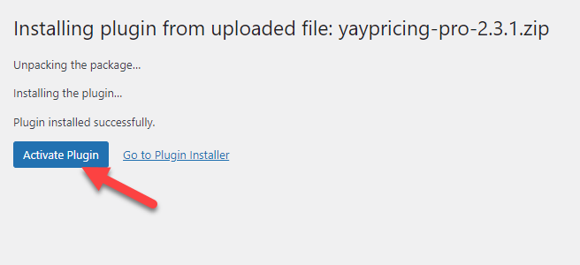 activate yaypricing plugin