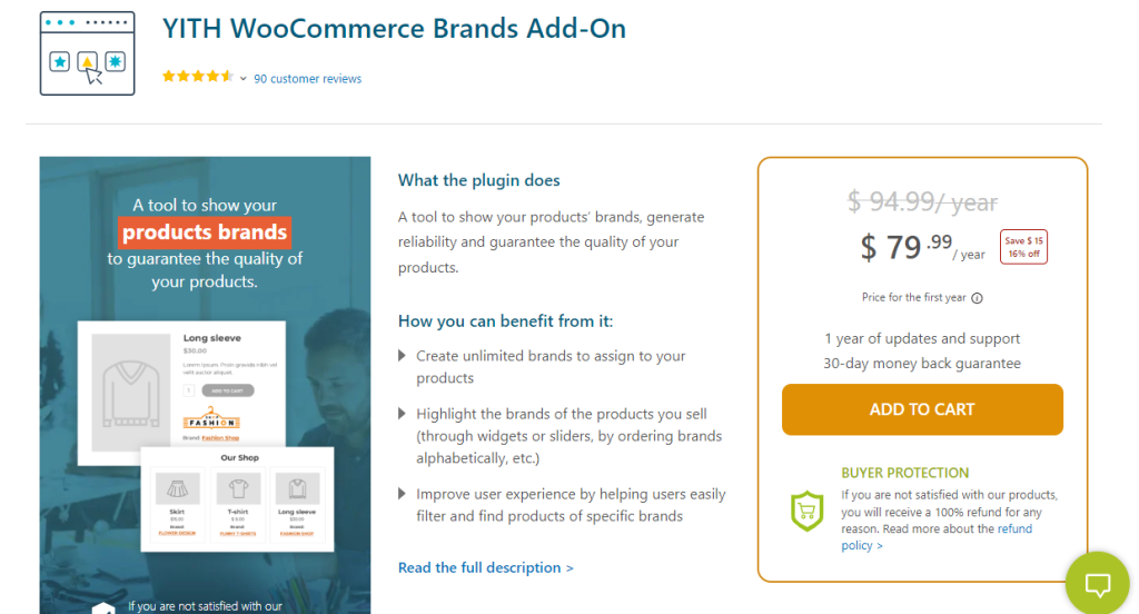 yith woocommmerce brands add-on