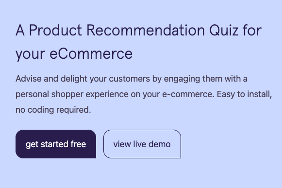 Product Recommendations Quiz for ecommerce by RevenueHunt