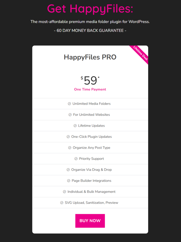 happyfiles pricing