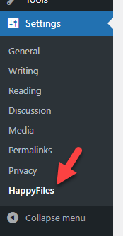 happyfiles settings