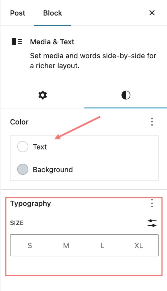 Media&text sidebar