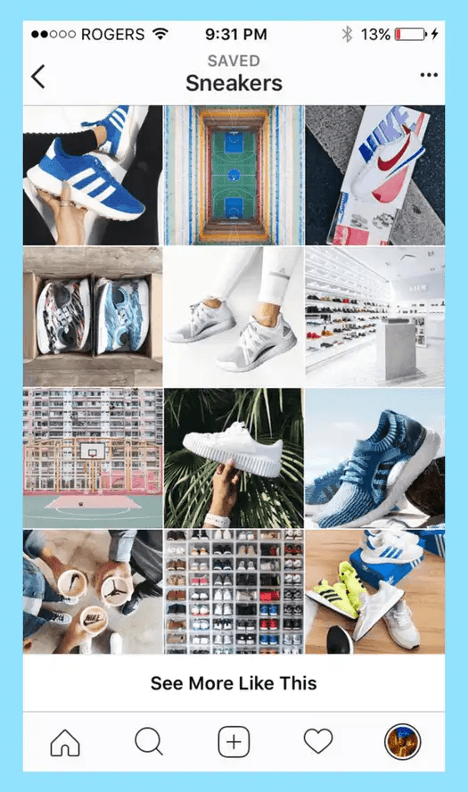 collections in Intagram feed