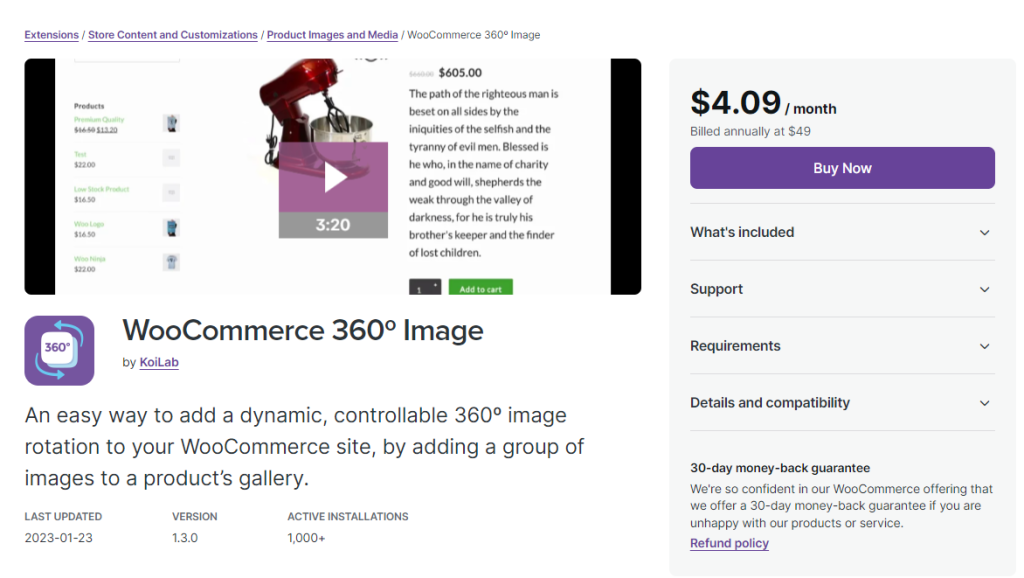 WooCommerce 360 - WordPress 360 image viewer
