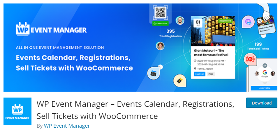 wp event manager - Plugins to Offer Events and Tickets
