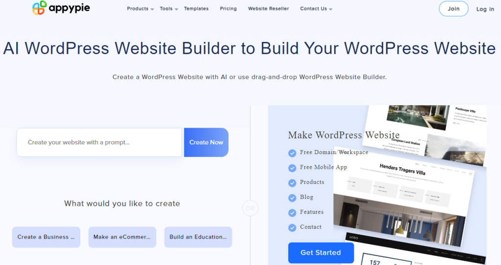 appy pie website builder - wordpress ai website builder