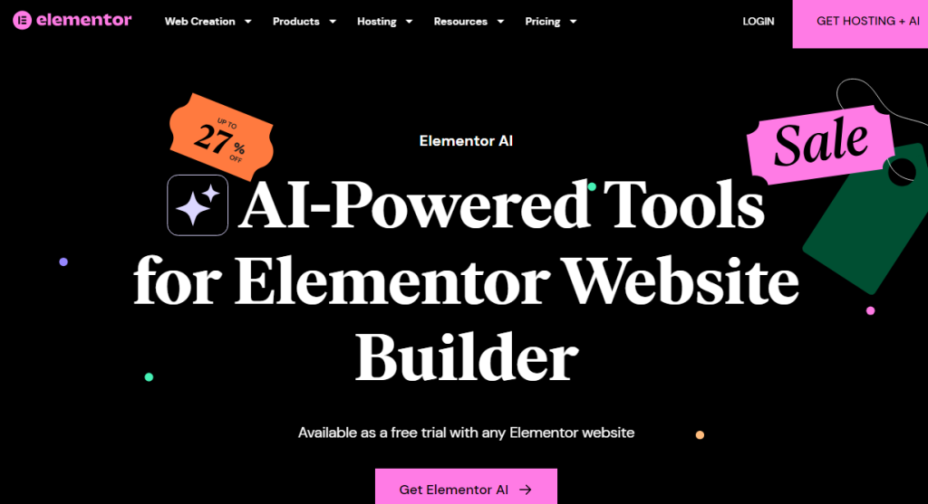 elementor ai - wordpress ai website builder