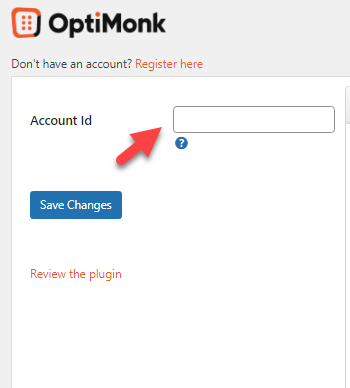 optimonk account ID - Create an Exit Intent Popup in WordPress