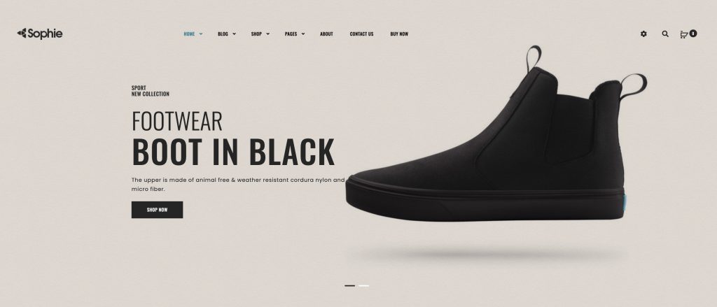 Sophie - WordPress Shoes Store Theme