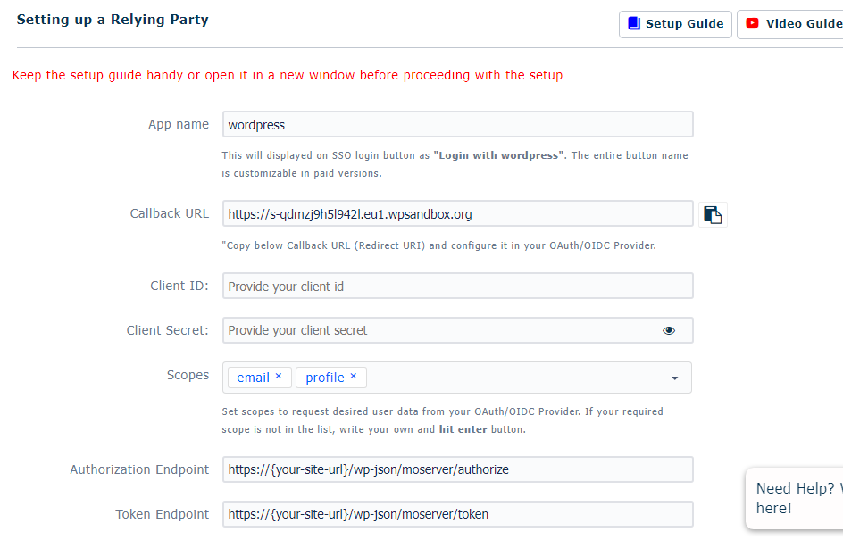 wordpress settings