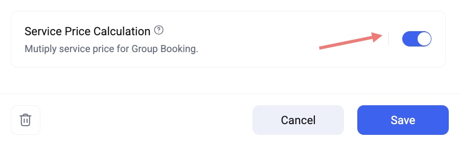 Enable mutiply service price for group booking
