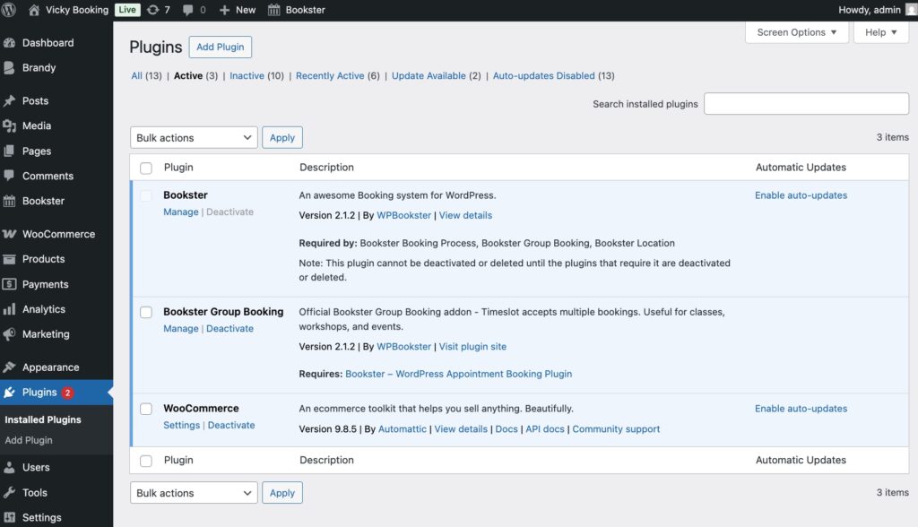 Install Bookster & Bookster Group Booking Appointment Addon