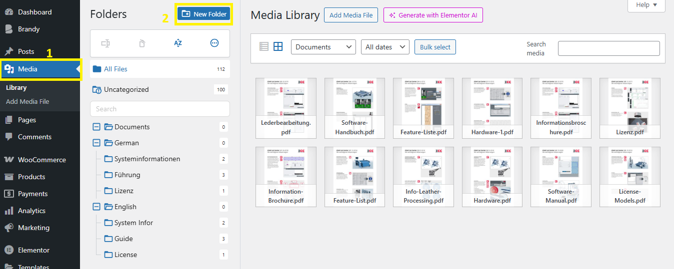 Create multiple folders in CatFolders 