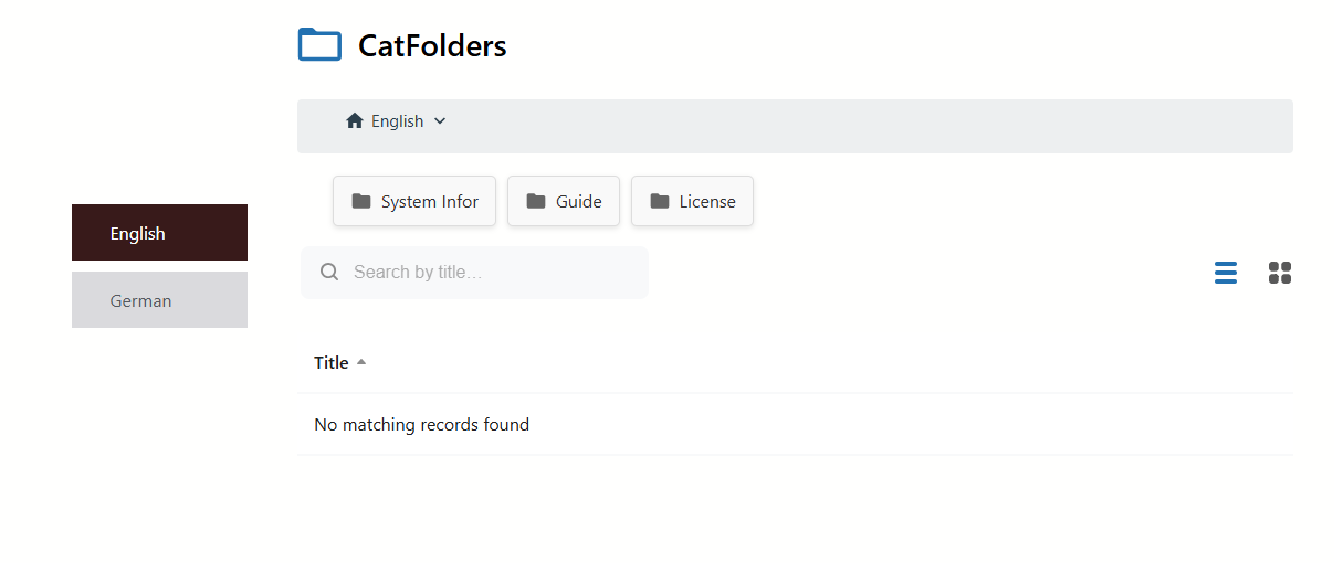 Multilingual categories are shown on a specific page