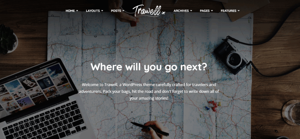 Trawell - Travel Photo Blog WordPress Theme