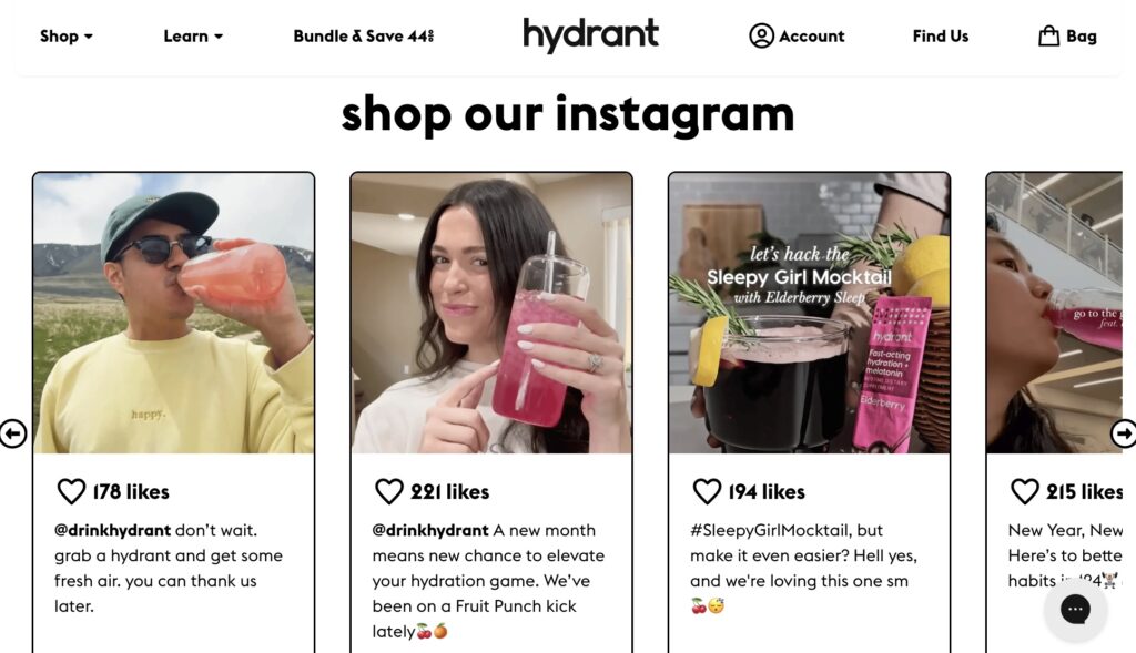 Example of Social Proof on about page