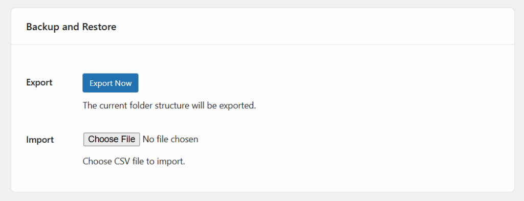 backup and restore