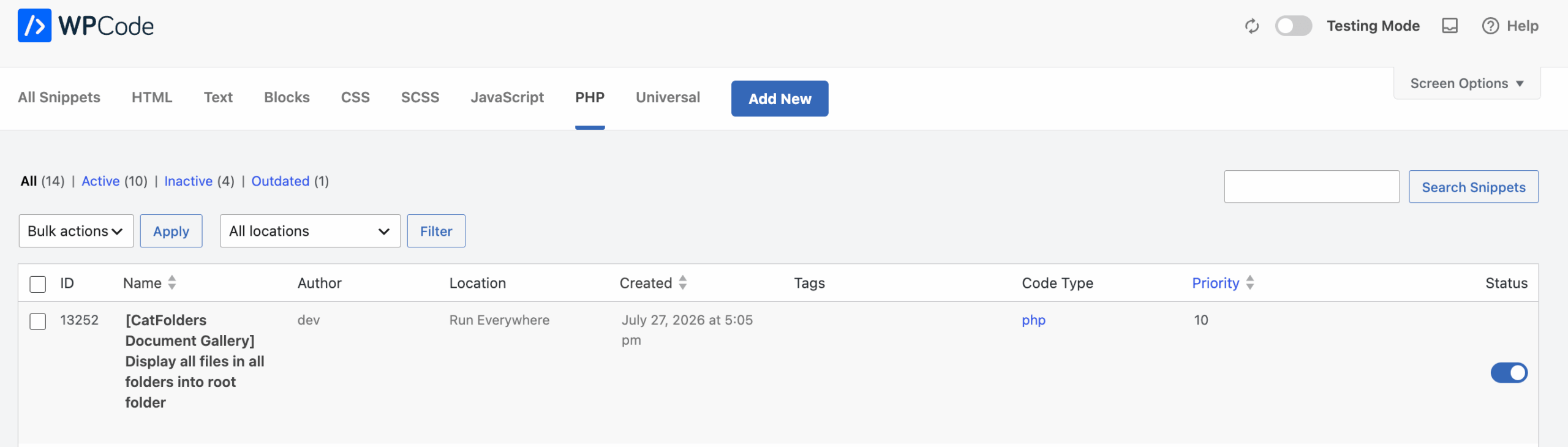 WPCode PHP Snippets